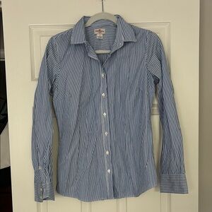J.Crew Blue and White Striped Shirt